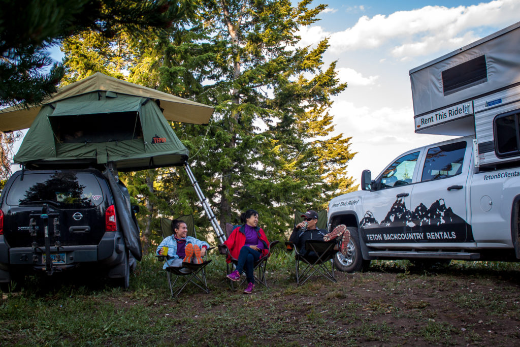 Family with Truck Camper